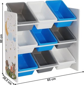 Rendszerező/Polcállvány játékokra, többszínű/mintás, DARLING TYP 3