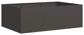 vidaXL ültetőtartó fekete 120x80x40 cm acél