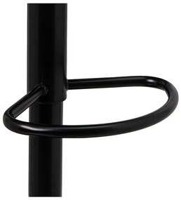 Fekete bőr utánzat állítható magasságú bárszék szett 2 db-os (ülésmagasság 72 cm) – Casa Selección