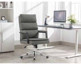 Irodai szék szürke műbőrrel. KA-D8104 GREY