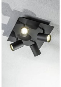 Lámpa Mennyezeti lámpatest VENETO, IP20, max. 20W, 4 x GU10, kör/négyzet, fekete