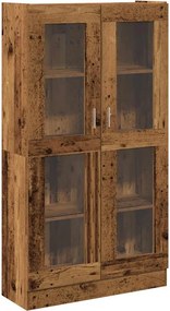 vidaXL antik fa színű szerelt fa magasszekrény 82,5 x 30,5 x 150 cm