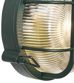 Kültéri fali- és mennyezeti lámpa sötétzöld kerek IP44 - Noutica