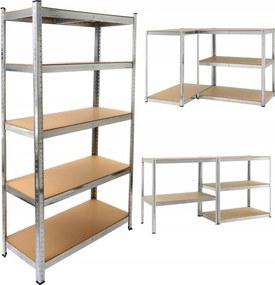 Könyvespolc Fém Polc Irodai Szekrény Ipari 180cm x 90cm x 40 cm