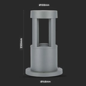 LED Kültéri lámpa LED/10W/230V 25cm 4000K IP65 szürke