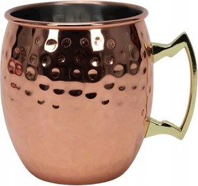 Réz Bevonatú Bögre Füllel 500 ml Kalapált Ivópohár