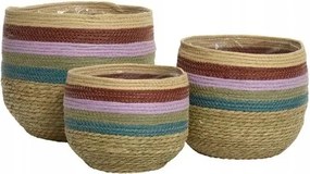 Természetes boho szivárvány fű kaspó fedél