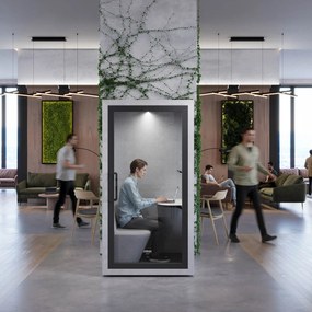 INBOX akusztikai irodai fülke 1 személyes, 2100 × 1100 × 900 mm