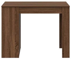 íróasztal fiókkal polccal barna tölgy 102x62x77,5 cm gépelt fa