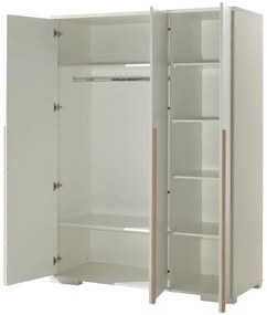 Fehér gyerek ruhásszekrény 146x195 cm London – Vipack