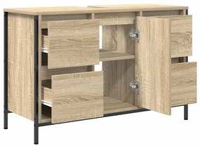 sonoma tölgy mosdószekrény fiókokkal 90x34,5x60 cm