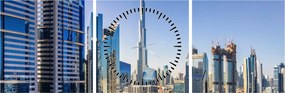 Kép - Dubai reggel (órával) (90x30 cm)