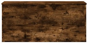 füstös tölgy színű szerelt fa tárolóláda 100x42x46 cm