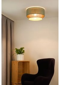 Duolla - Mennyezeti lámpa BOHO 1xE27/15W/230V átm. 45 cm zöld/barna