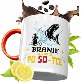 Narancssárga Szülinapi Bögre 50 50STE Ajándék fényképes nyomtatással