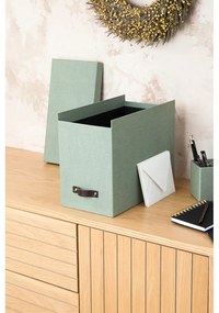 Zöld karton rendszerező dokumentumokhoz Johan Canvas Paper Laminate – Bigso