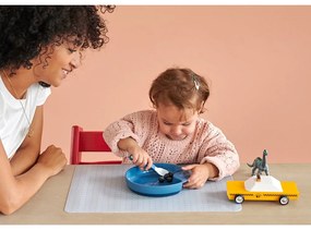 Fehér-világoszöld műanyag gyerek kanál szett 2 db-os Little farm – Mepal