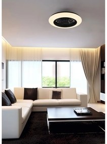 Matt fekete LED mennyezeti lámpa Stralsund – Trio