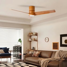 ZEVENTI - LED mennyezeti ventilátor BARROSA LED/18W/230V Wi-Fi Tuya barna + távirányító