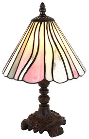 Tiffany asztali lámpa Rózsaszín Bézs Ø 20x34 cm