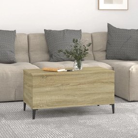 Sonoma tölgy színű szerelt fa dohányzóasztal 90x44,5x45 cm