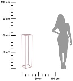 Virágállvány 100x24 cm rózsaszín