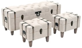 vidaXL 3 db tömör fa és acél tárolópad 112 x 37 x 45 cm