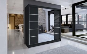 Ruhásszekrény Tatiana 5 (fekete). 1032265