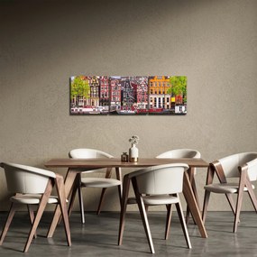 Kép - Amszterdam, táncházak (órával) (90x30 cm)