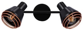 Fali spotlámpa NERIA 2xE14/40W/230V fekete/réz