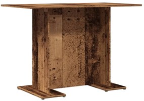 antik fa színű szerelt fa étkezőasztal 110 x 60 x 75 cm