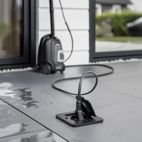 Solight 5B322B - Kültéri beépített padló aljzat IP55 fekete négyszögletes