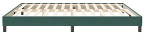 sötétzöld bársony rugós ágy matrac nélkül 200x210 cm