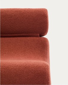 Terrakotta színű buklé fotel Club – Kave Home