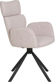 Bézs kárpitozott karfás étkezőfotel szett 2 db-os Cordoba – House Nordic
