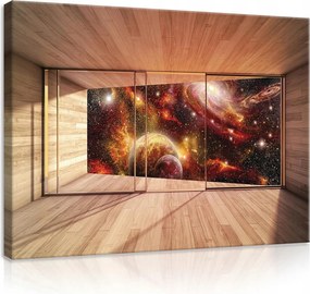 Vászonkép falikép piros fekete galaxis 100 x 75