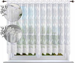 Kész Függöny 160x400 cm-es Gipiuros Függönyök nappaliba, virágos csipke