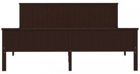 sötétbarna tömör fenyőfa ágykeret 200 x 200 cm