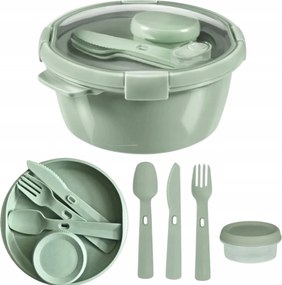 Ételtároló doboz 1,6L+evőeszközök LunchBox Smart to go Eco Curver