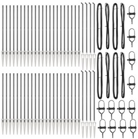 Kerítésoszlopok Spike-kal 52 db Ø32 mm 170 cm Horganyzott Acél