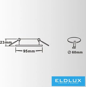 UNIVERSO Süllyesztett lámpatest 1XPAR16 foglalat nélkül
