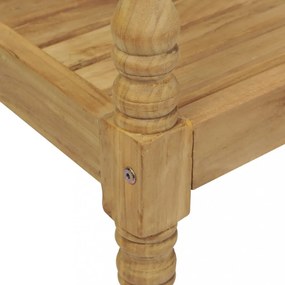 tömör tíkfa Batavia pad antracitszürke párnával 120 cm