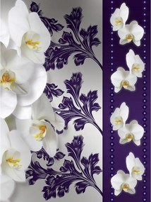 Flizelin fotótapéta Orchideák virágok a nappali hálószobába 206x275 +ragasztó