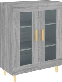 vidaXL szürke sonoma színű szerelt fa tálalószekrény 69,5 x 34 x 90 cm