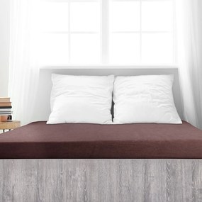 4Home Ideal frottír lepedő sötétbarna, 90 x 200 cm, 90 x 200 cm