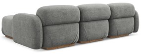 Szürke buklé moduláris sarokkanapé Ailani – Makamii