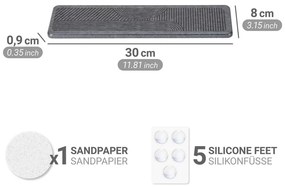 Szürke kovaföld edénycsepegtető alátét 30x8 cm Damon – Wenko