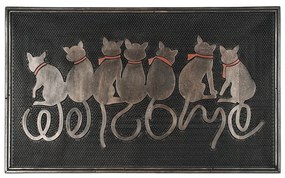 BO-MA Trading Ülő macskák kültéri lábtörlő, 45 x 75 cm