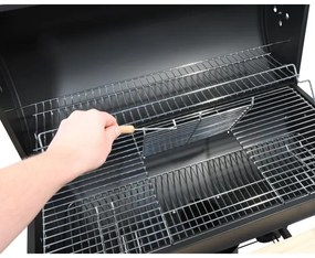 Faszenes grillsütő fekete/fa