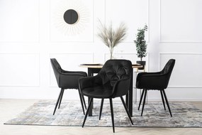 Fekete Bársony Étkezőszék. POLA